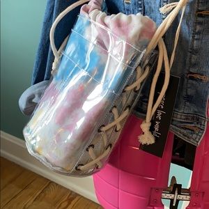 Peace Love World Cross body Lace Up Bag